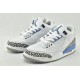 Air Jordan 3 UNC White Valor Blue Tech Grey CT8532 104 Womens And Mens Shoes